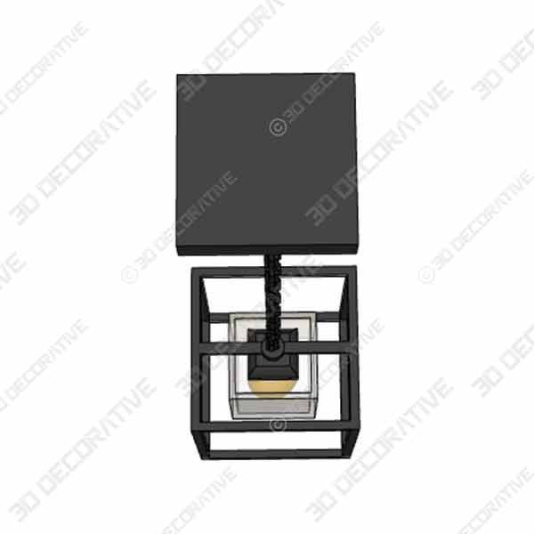 SHENGYADI Modern Clear Crackled Glass Pendant Light - 3D Decorative