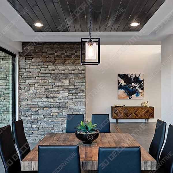 SHENGYADI Modern Clear Crackled Glass Pendant Light - 3D Decorative