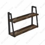 SRIWATANA Floating Wall Shelves, 2-Tier Rustic Wood Shelves