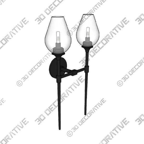 TULIP DOUBLE SCONCE - 3D Decorative