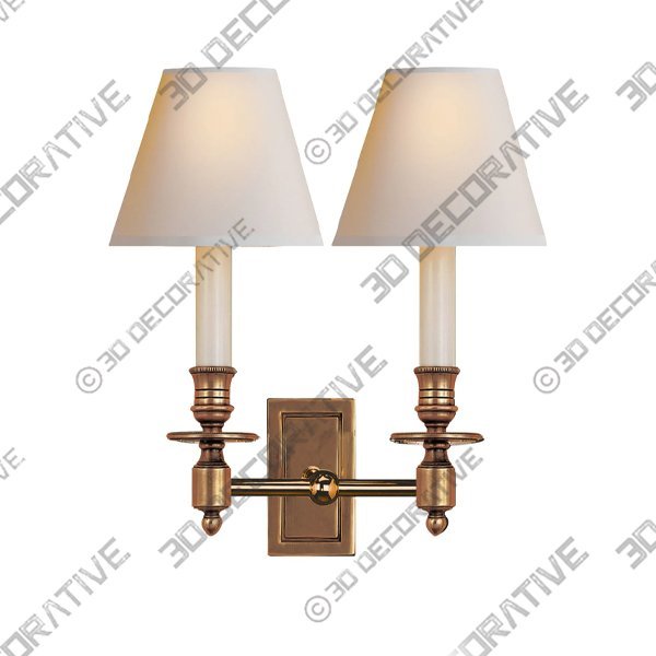 Visual Comfort French Library 12" Wide Wall Sconce - 3D Decorative