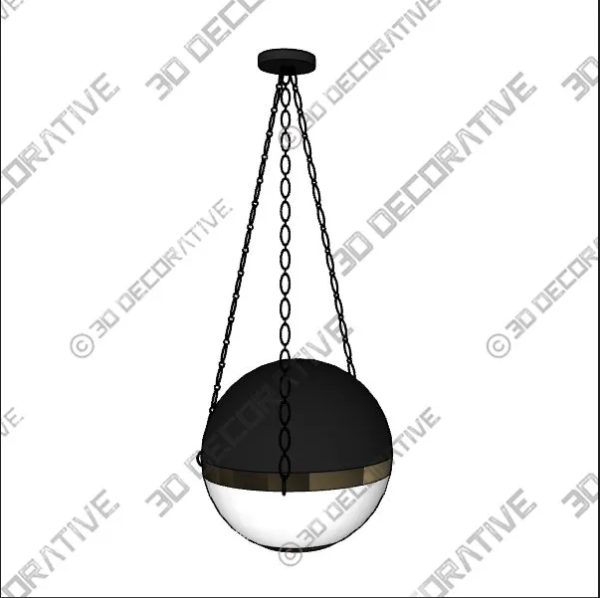 Dedham 2-Light Dimmable Globe Chandelier - 3D Decorative