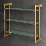 MODERN TRIPLE GLASS SHELF - 3D Decorative