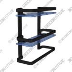 2 Piece Bracket Shelf with Towel Bar