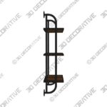 Black Afaf 3 Piece Tiered Shelf - 3D Decorative