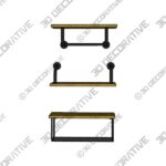 Lilyanne 4 Piece Floating Shelf with Towel Bar - 3D Decorative