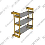 MODERN TRIPLE GLASS SHELF - 3D Decorative