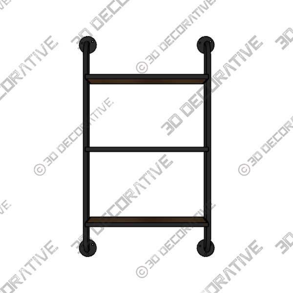 Black Afaf 3 Piece Tiered Shelf - 3D Decorative