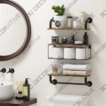 Lilyanne 4 Piece Floating Shelf with Towel Bar - 3D Decorative