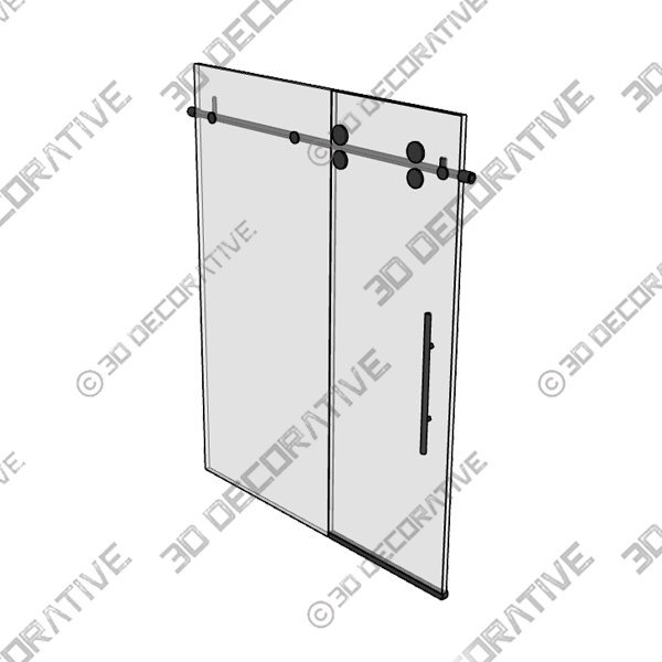 VIGO 60×74 Elan Frameless Sliding Shower Door