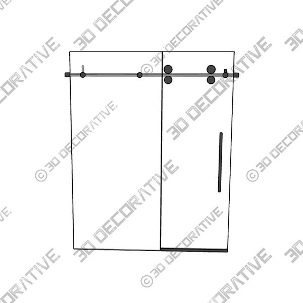 VIGO 60×74 Elan Frameless Sliding Shower Door