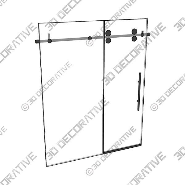 VIGO 60×74 Elan Frameless Sliding Shower Door