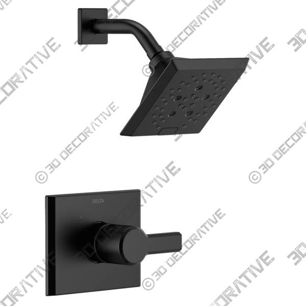 Pivotal 14 Series Shower Faucet with H2okinetic Technology - 3D Decorative