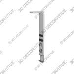 BOANN BNSPS301-BN Stainless Steel Rainfall/Waterfall Shower Panel System