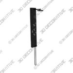 55" Black Rainfall Shower Panel with Handheld Shower Adjustable Showerhead & Body Jets