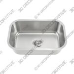 MS2718 27'' L Undermount Single Bowl Stainless Steel Kitchen Sink - 3D Decorative