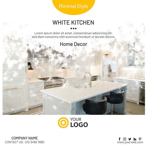 Modern Social Media Post Template for Interior Designer