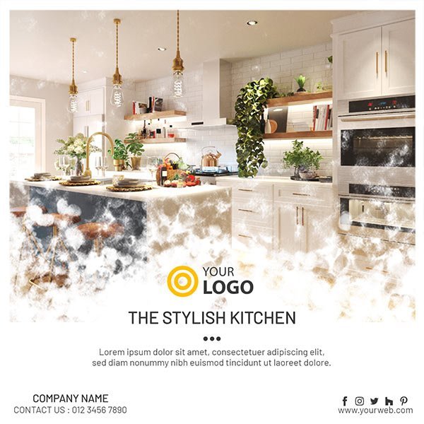 Modern Social Media Post Template for Interior Designer