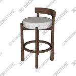 Cade Bar & Counter Stool - 3D Decorative