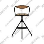 Akron Bar Stool – Umber Tan Leather - 3D Decorative