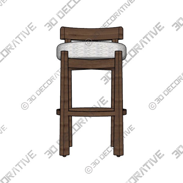 Cade Bar & Counter Stool - 3D Decorative