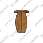 Swedish Designer, Stool, Pine Wood, Sweden, 1970s - 3D Decorative