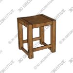 Reed Backless Stool