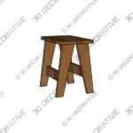 Iroko Low Stool