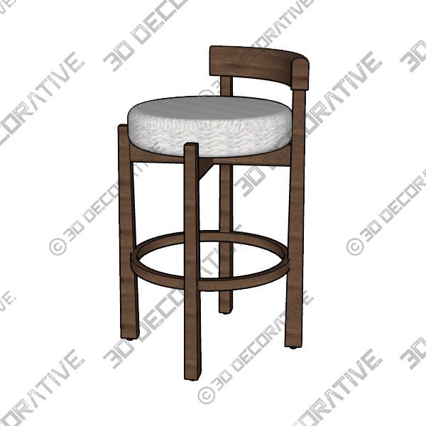 Cade Bar & Counter Stool - 3D Decorative