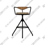 Akron Bar Stool – Umber Tan Leather - 3D Decorative