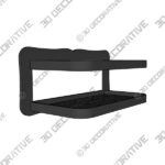 Modern Bathroom Corner Shelves Black Kitchen Wall Shelf Shower Shampoo Storage Rack - 3D Decorative