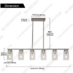 TODOLUZ 6 Light Island Pendant Lighting Nickel - 3D Kitchen Models for 2020 Design - 3D Decorative