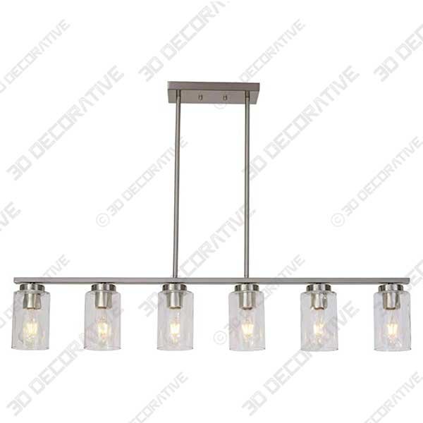 TODOLUZ 6 Light Island Pendant Lighting Nickel - 3D Kitchen Models for 2020 Design - 3D Decorative