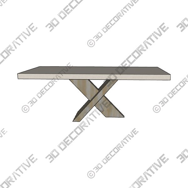 Durant 84" Dining Table - 3D Decorative