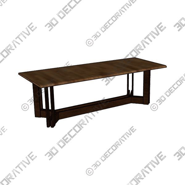 Sutton 96" x 40" Dining Table - 3D Decorative