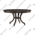 Beverly Glen Round Dining Table - 3D Decorative