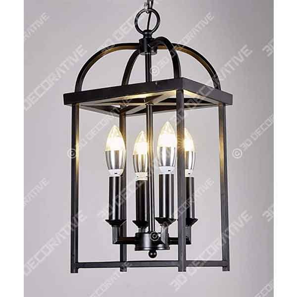 Top Lighting Antique Black Finish 4-Light - 3D Decorative