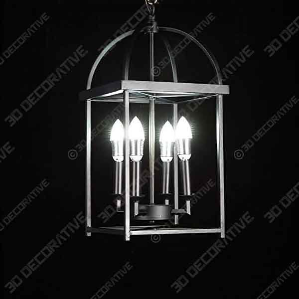 Top Lighting Antique Black Finish 4-Light - 3D Decorative