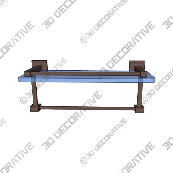 Haranu Bracket Shelf with Towel Bar