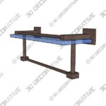 Haranu Bracket Shelf with Towel Bar