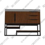 James Martin Columbia 48″ Single Vanity, Coffee Oak, Matte Black - 3D Decorative