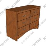 Strasser Woodenworks 48 X 18 X 34.5 Ravenna Town Vanity Slab Cinn Cherry 6 Drw - 3D Decorative