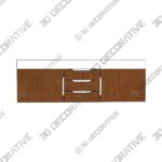 James Martin Mercer Island 59″ Double Vanity, Coffee Oak – Brushed Nickel Trims - 3D Decorative