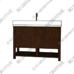 allen + roth Kingscote 48-in Espresso Undermount Single Sink Bathroom Vanity with White Engineered Stone Top