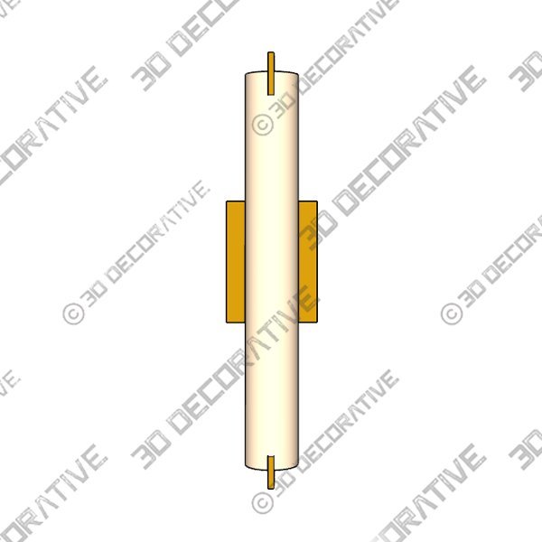 George Kovacs Tube Gold 20 1/2" Wide Bathroom Vanity Light - 3D Decorative