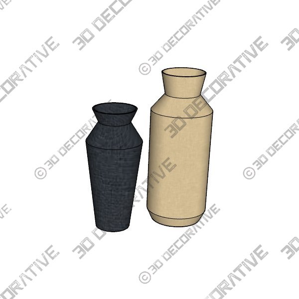 Asher Ceramic Vases - 3D Decorative