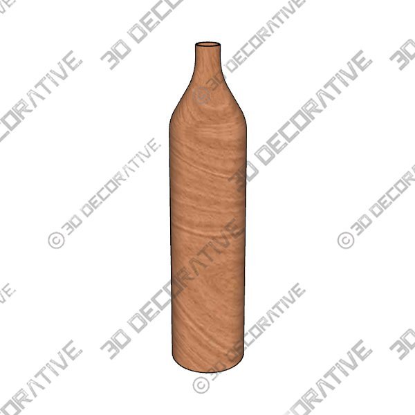 Unfinished Blank Wooden Vase Flower Vase - 3D Decorative