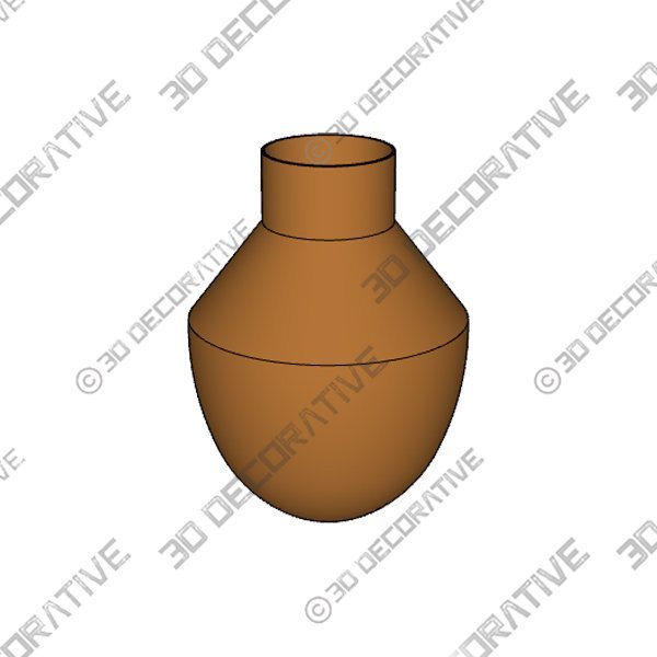 Al Centro Egeo Vase - 3D Decorative