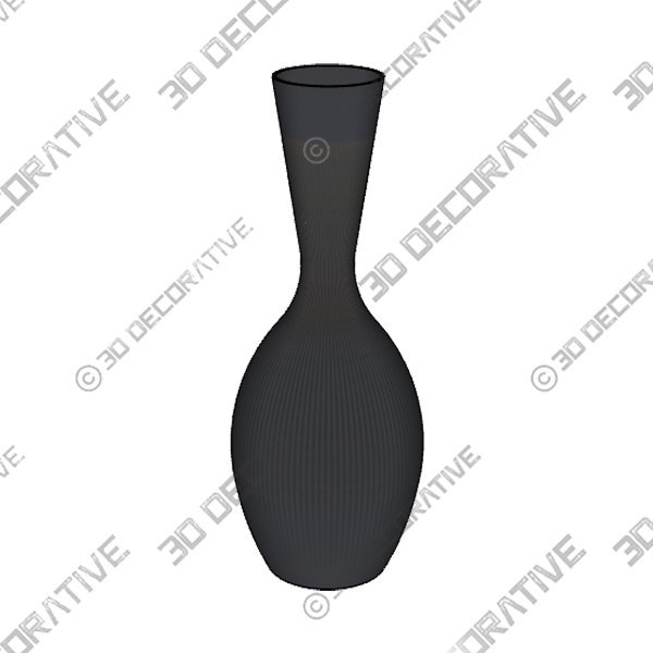 Black Large Ceramic Vase - 3D Decorative