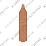 Unfinished Blank Wooden Vase Flower Vase - 3D Decorative